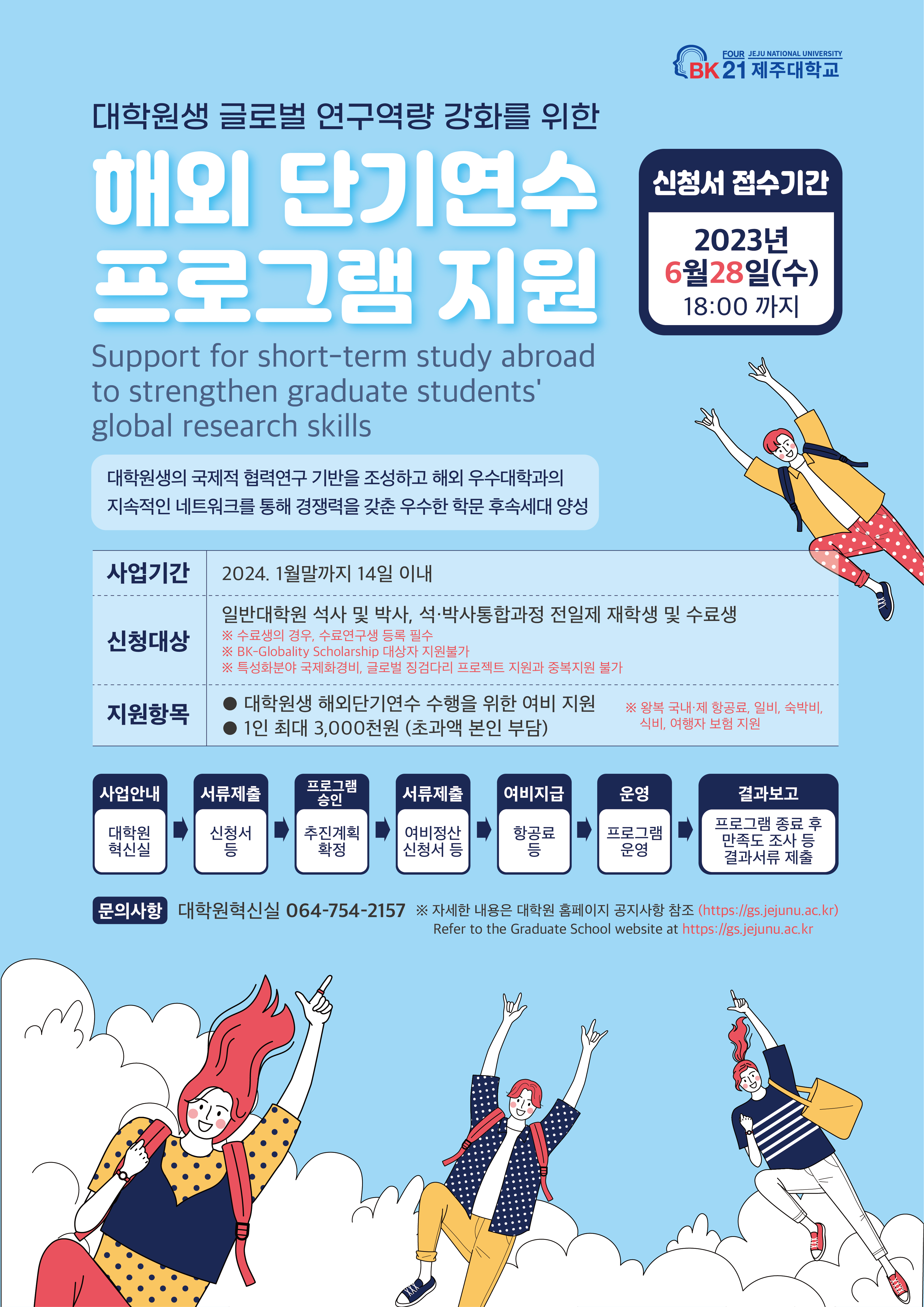 [마감] [BK21 대학원혁신] 2023학년도 대학원생 글로벌 역량 강화 해외단기연수 프로그램 지원 안내