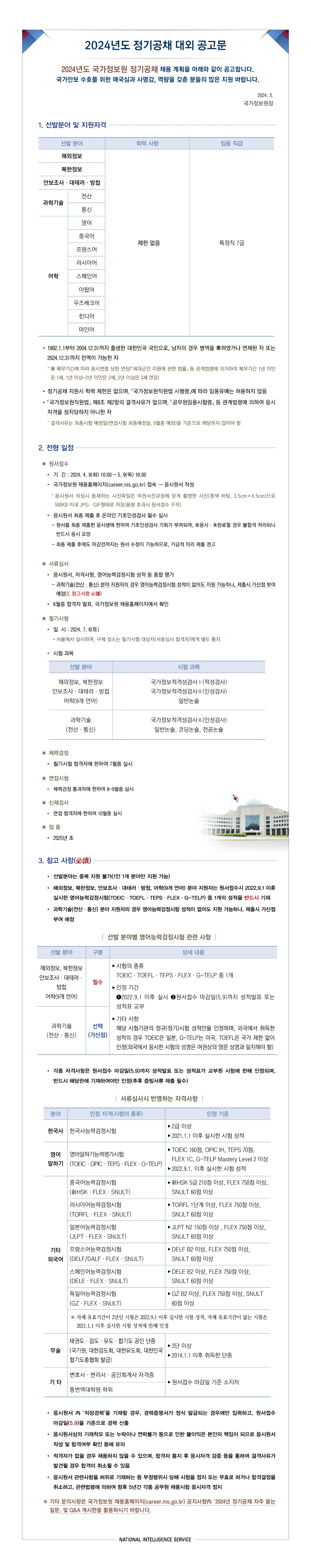 [MINI JOB FAIR_Ep.2,3] 국가정보원 채용설명회 및 한화생명금융서비스 채용상담회 개최 알림